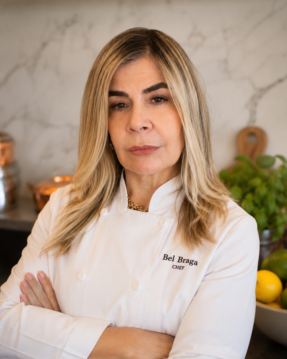 Bel Braga preparando uma tábua de frios artesanal